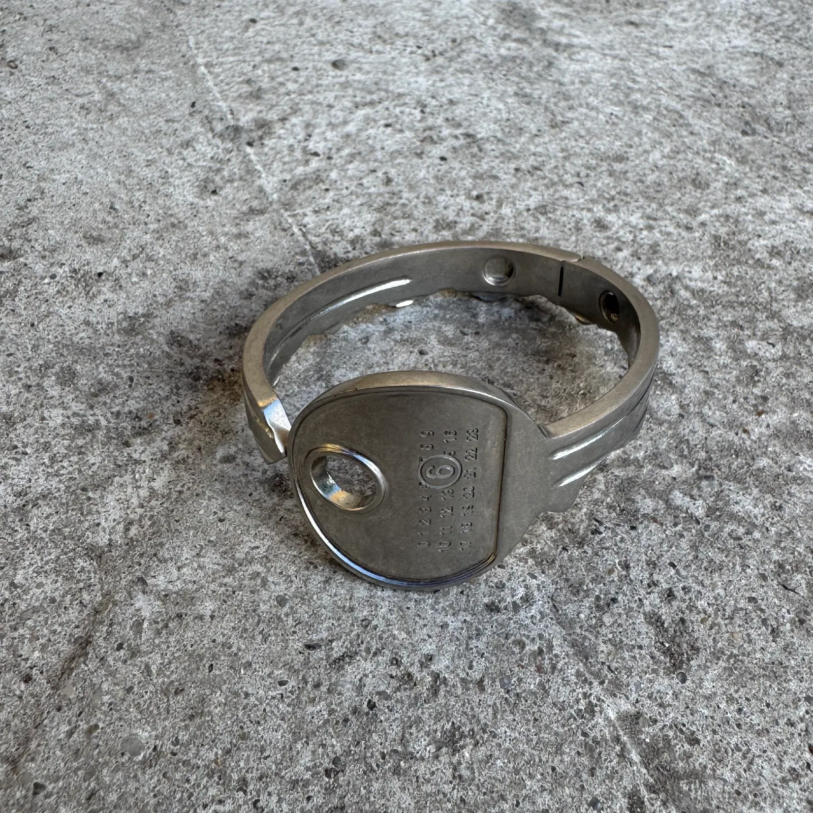 Maison Margiela Maison Margiela Engraved Key Rigid Bracelet