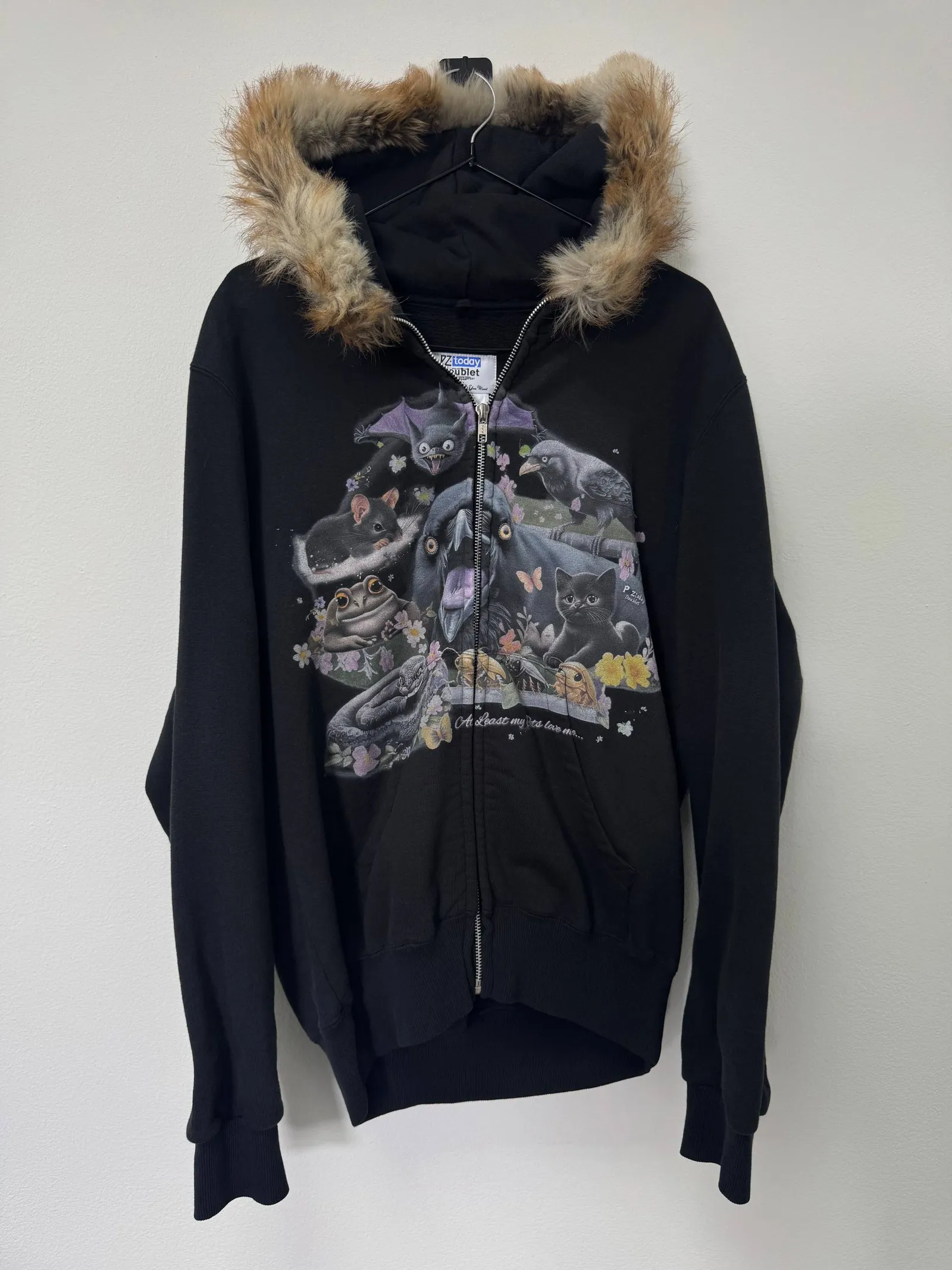 doublet Doublet Furry Collar Zip