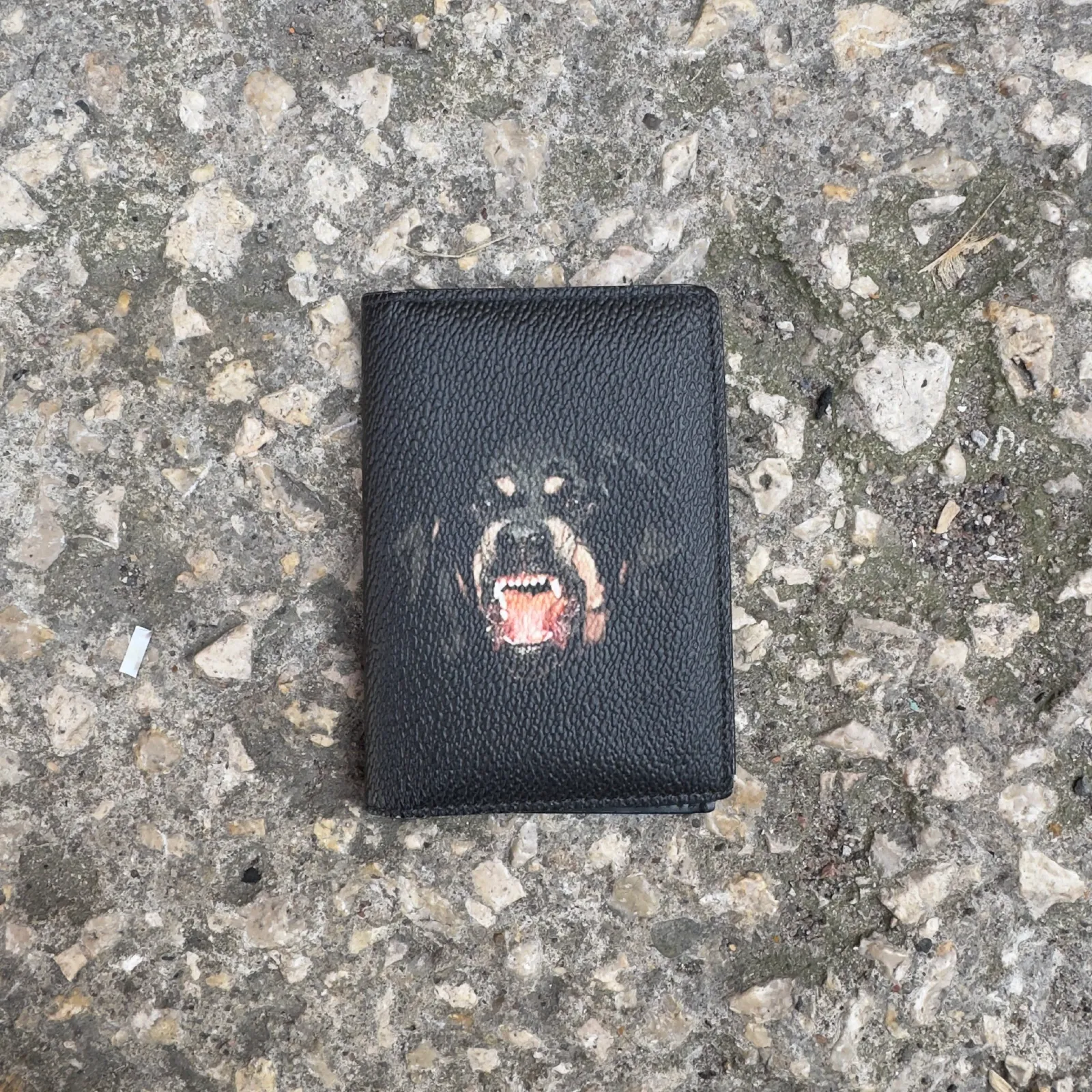 GIVENCHY Givenchy Rottweiler Print Leather Card Holder