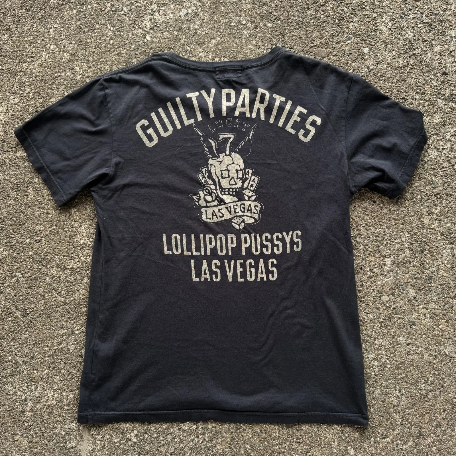 WACKO MARIA Wacko Maria "Guilty Parties" - Lucky 7 Skull / Lollipop Pussys Las Vegas T-Shirt