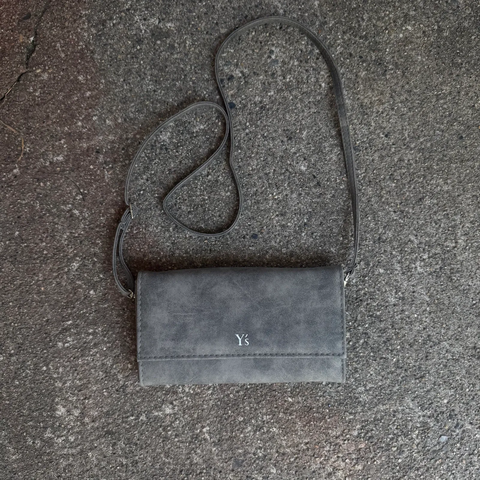 Y's Y’s Suede Shoulder Wallet Bag