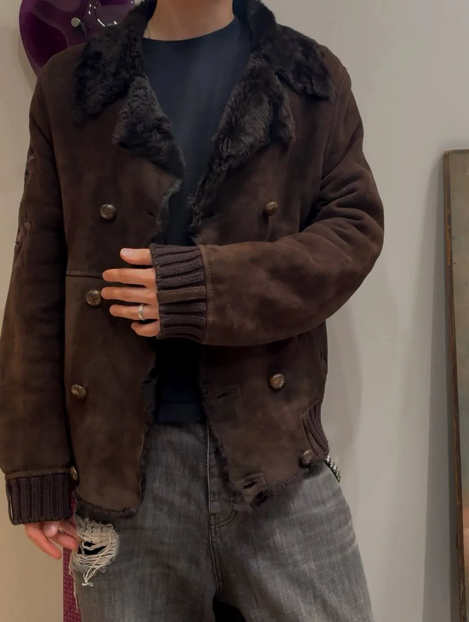 PR.OFF PR.OFF Light sheepskin coat