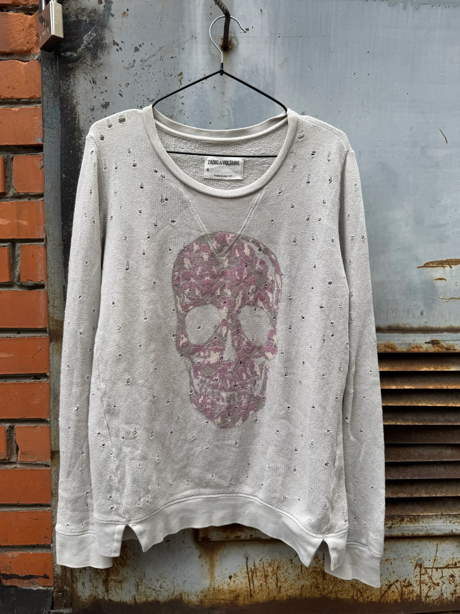 Zadig&Voltaire Zadig & Voltaire Distressed Skull Sweatshirt