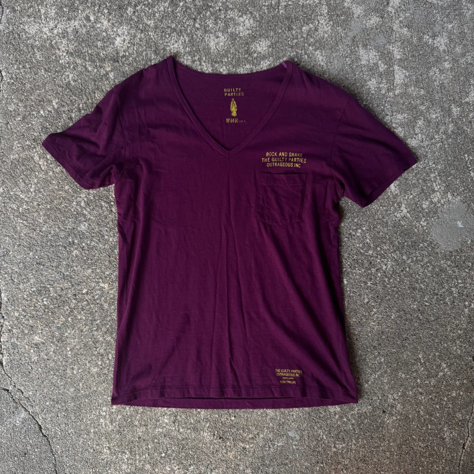 WACKO MARIA Wacko Maria V-Neck Pocket T-Shirt "Drunkard's Dream