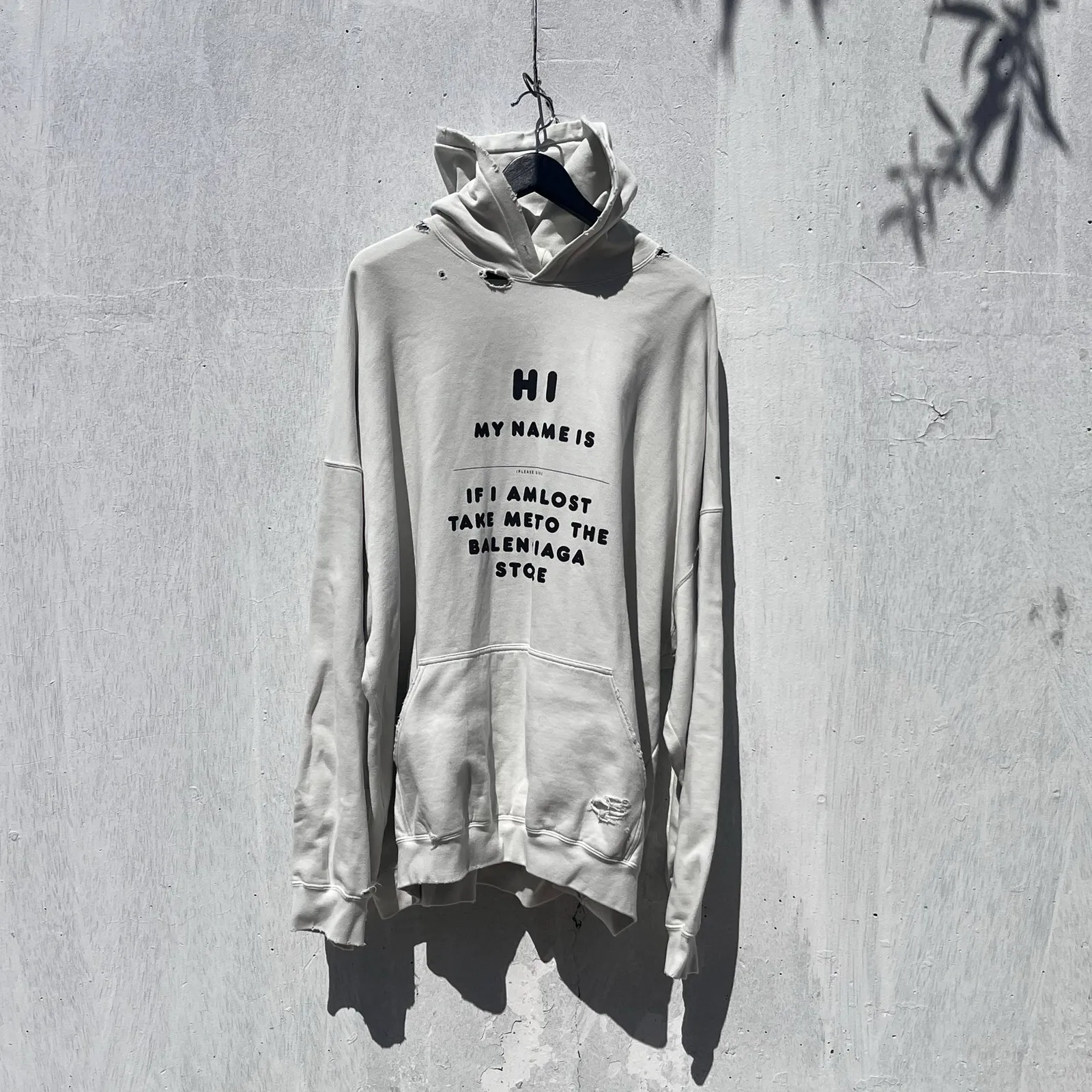 BALENCIAGA Balenciaga «Hi, my name is» Hoodie