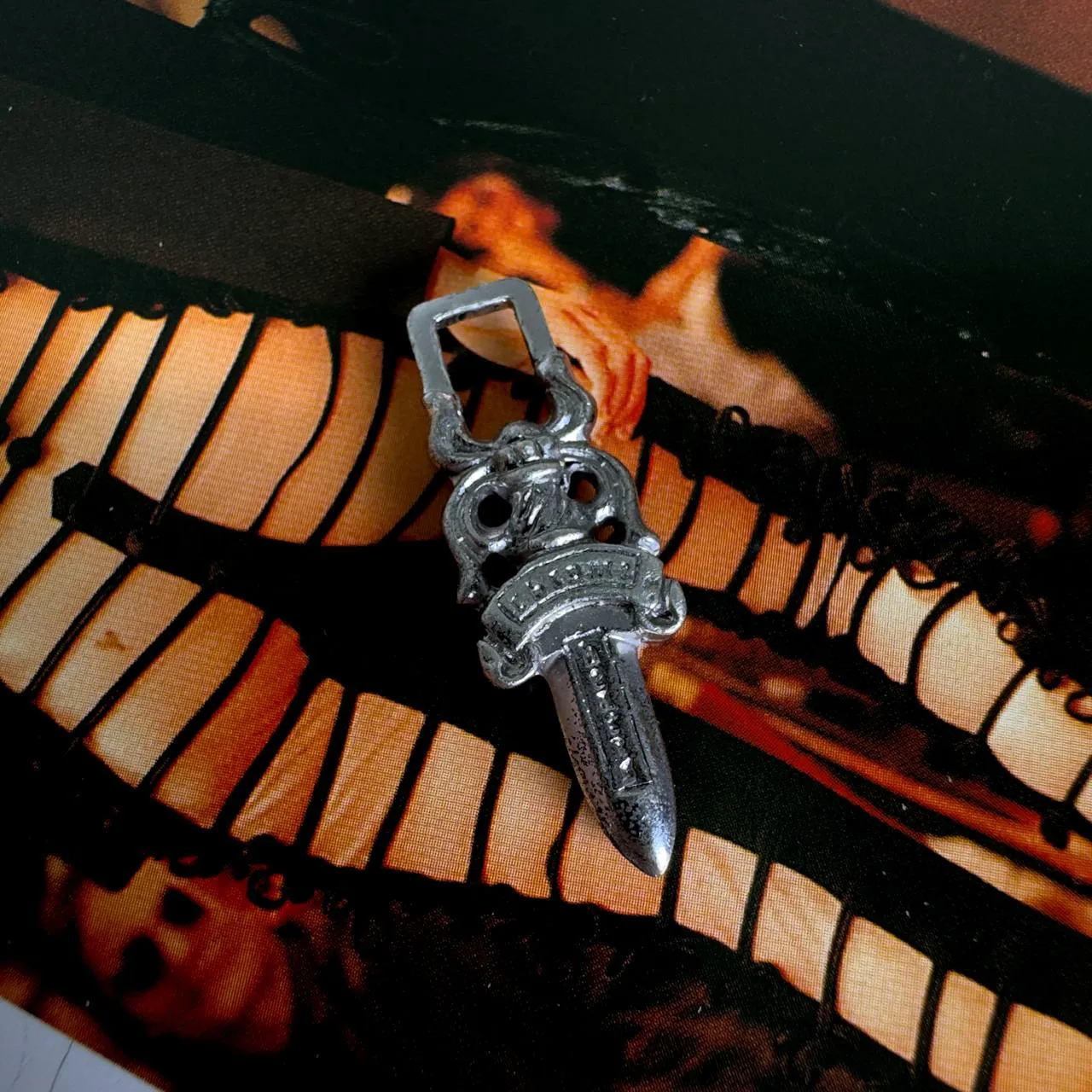 CHROME HEARTS Chrome Hearts Rhodium Dagger Pendant