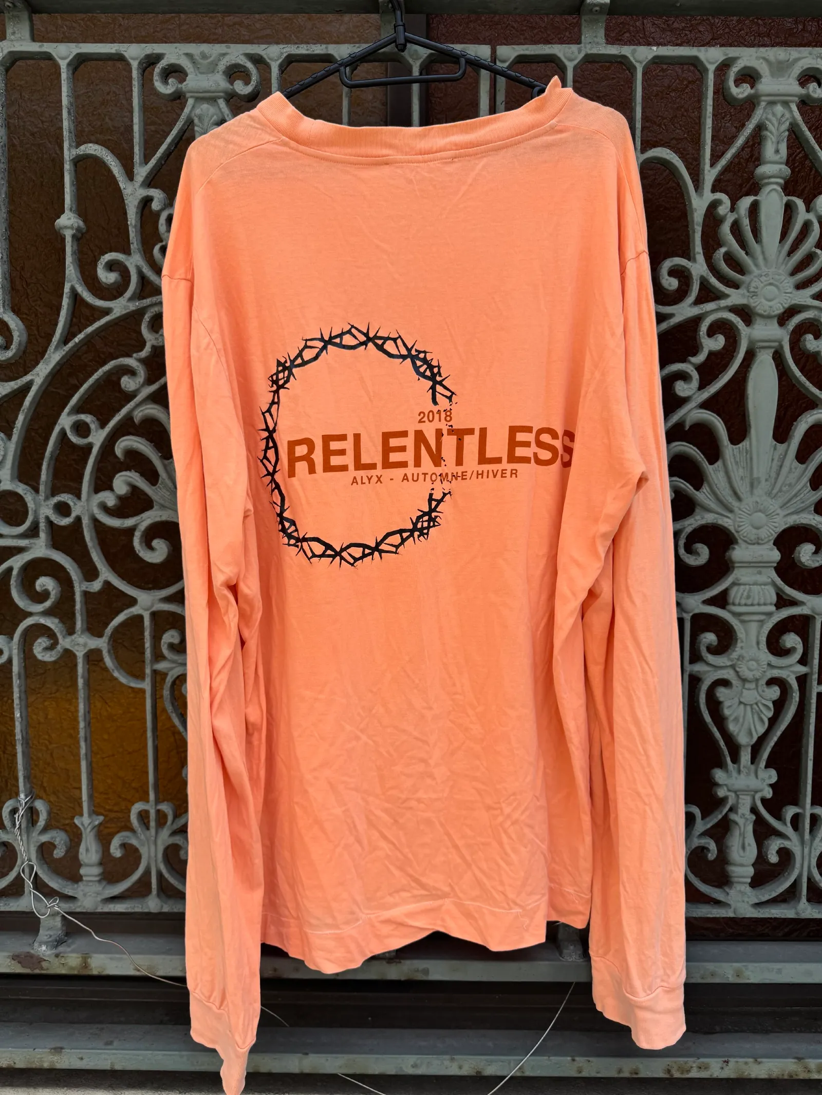 1017 ALYX 9SM ALYX 2018 "Relentless" Thorns Long Sleeve T-Shirt