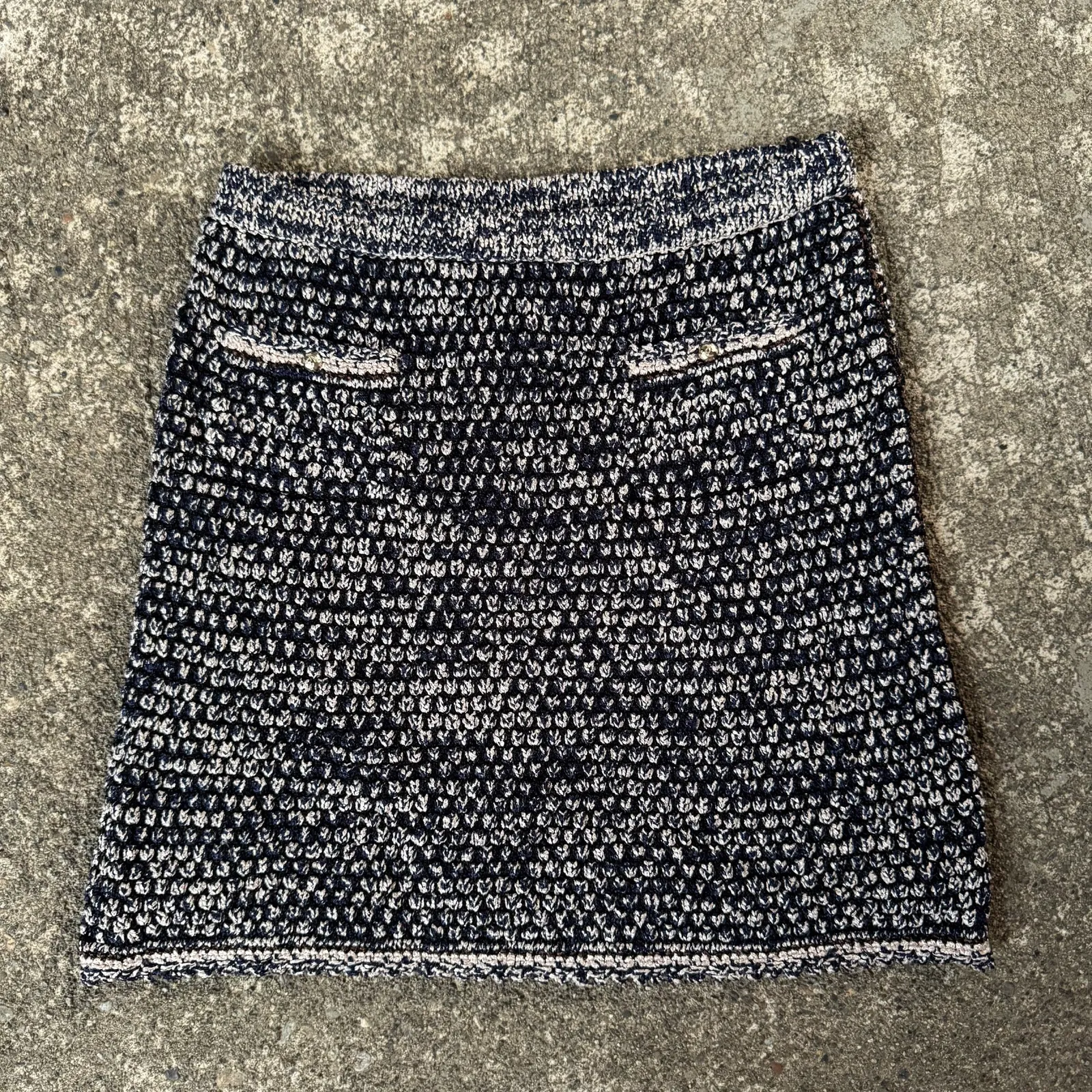 CHANEL CHANEL Knit Tweed Mini Skirt Spring 2011 Collection