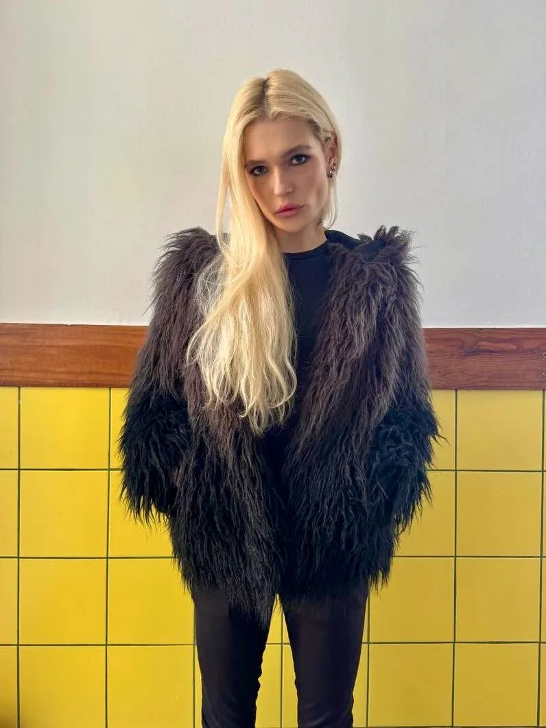 Zadig&Voltaire Zadig & Voltaire Fridas Faux-fur Coat in Black