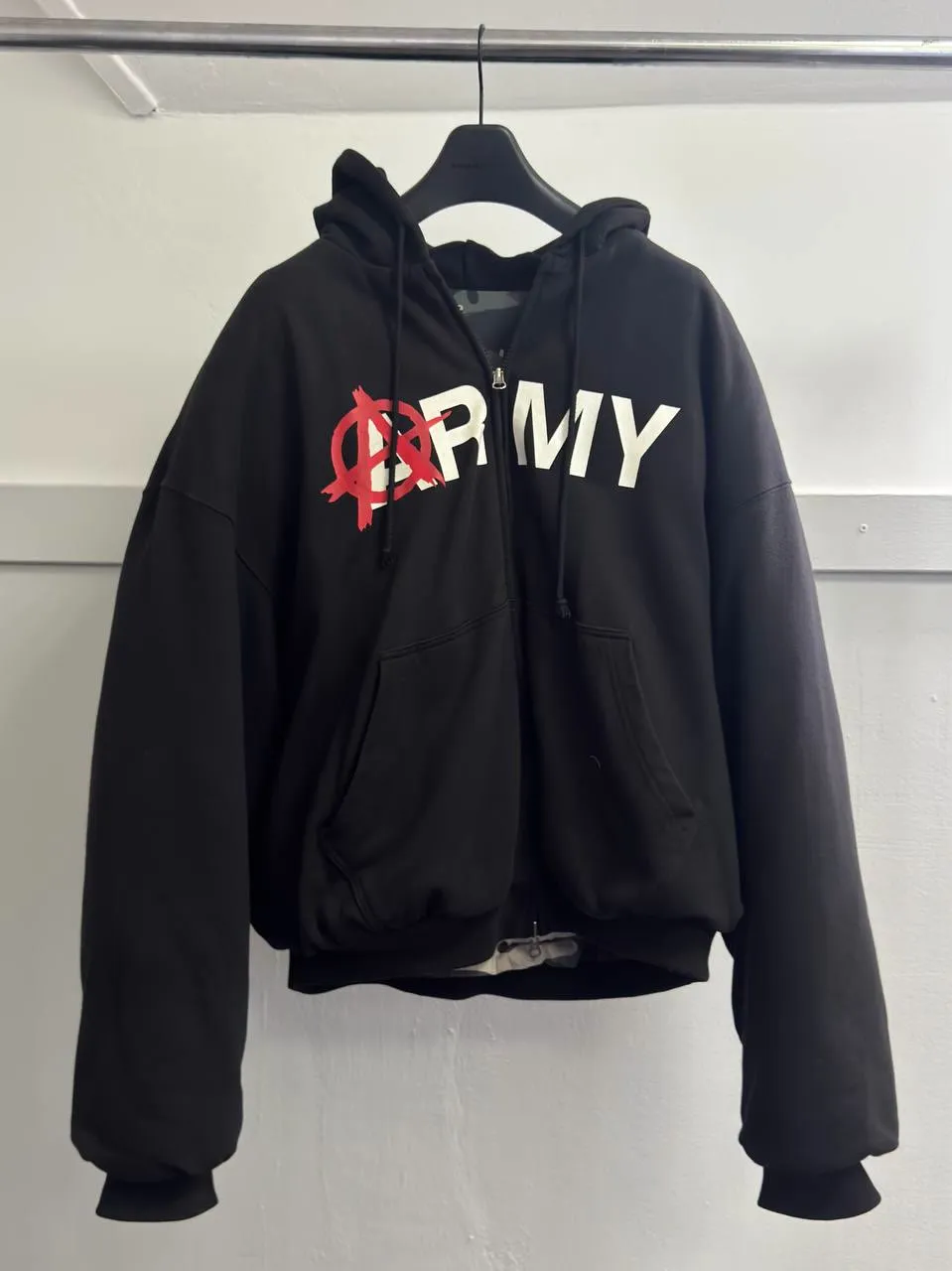 PROJECT G/R PROJECT G/R Army Reversible Down Zip-Up Bomber