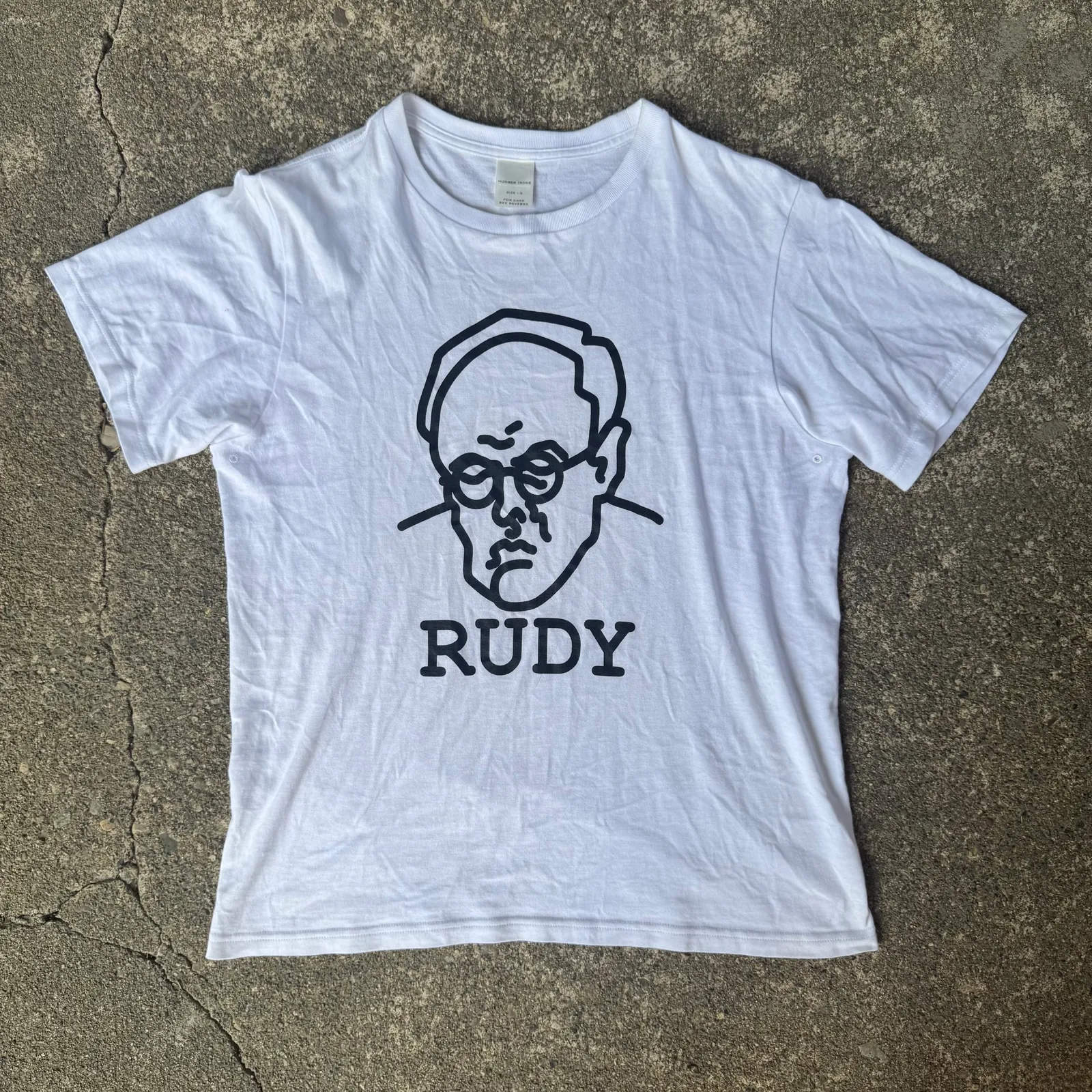 NUMBER (N)INE Number (N)ine SS02 "Nowhere Man" Rudy Graphic T-Shirt