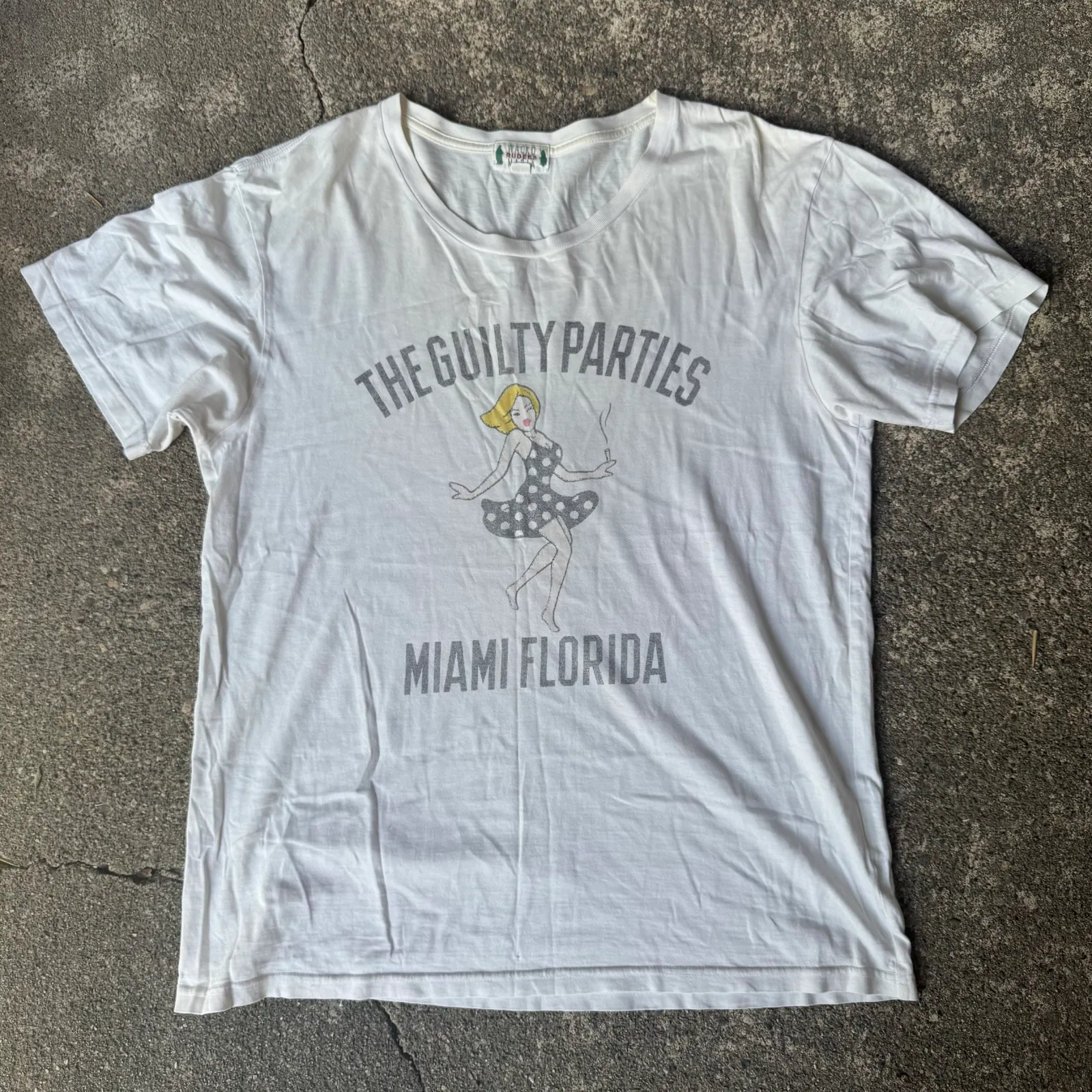 WACKO MARIA Wacko Maria "The Guilty Parties / Miami Florida" Pin-Up Girl T-Shirt