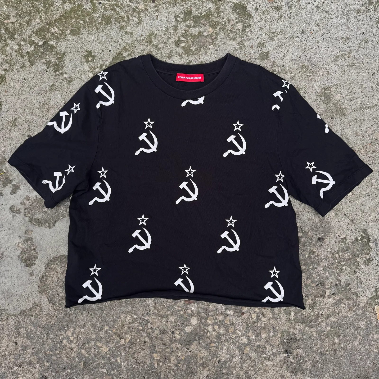 Gosha Rubchinskiy Gosha Rubchinskiy — All Over Communist Logo Hammer & Sickle T-Shirt