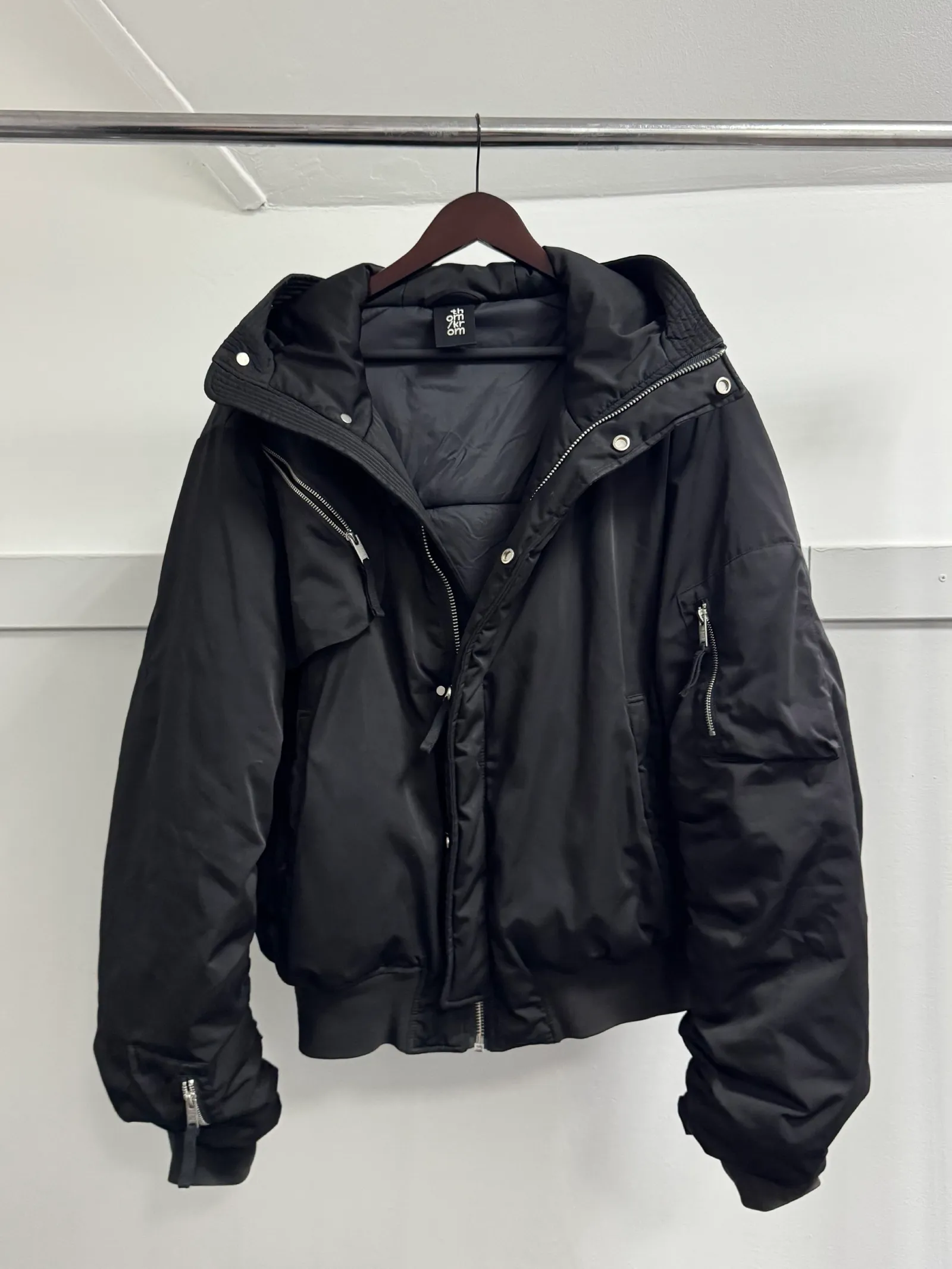 thom/krom Thom/krom M J 68 Hooded Oversized Bomber